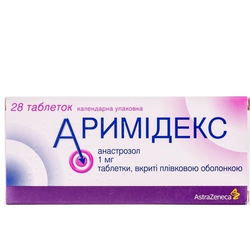 Купить Аримидекс (анастрозол) 1 мг 28 таблеток по цене 720  в .